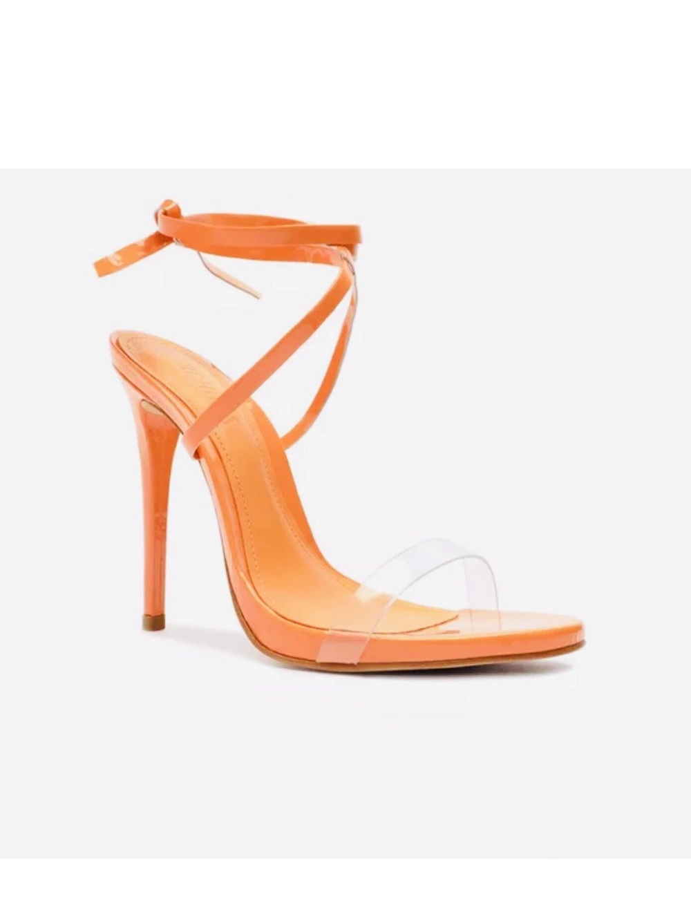 Schutz Cloe Open Toe Lace Up Heels Size 7.5